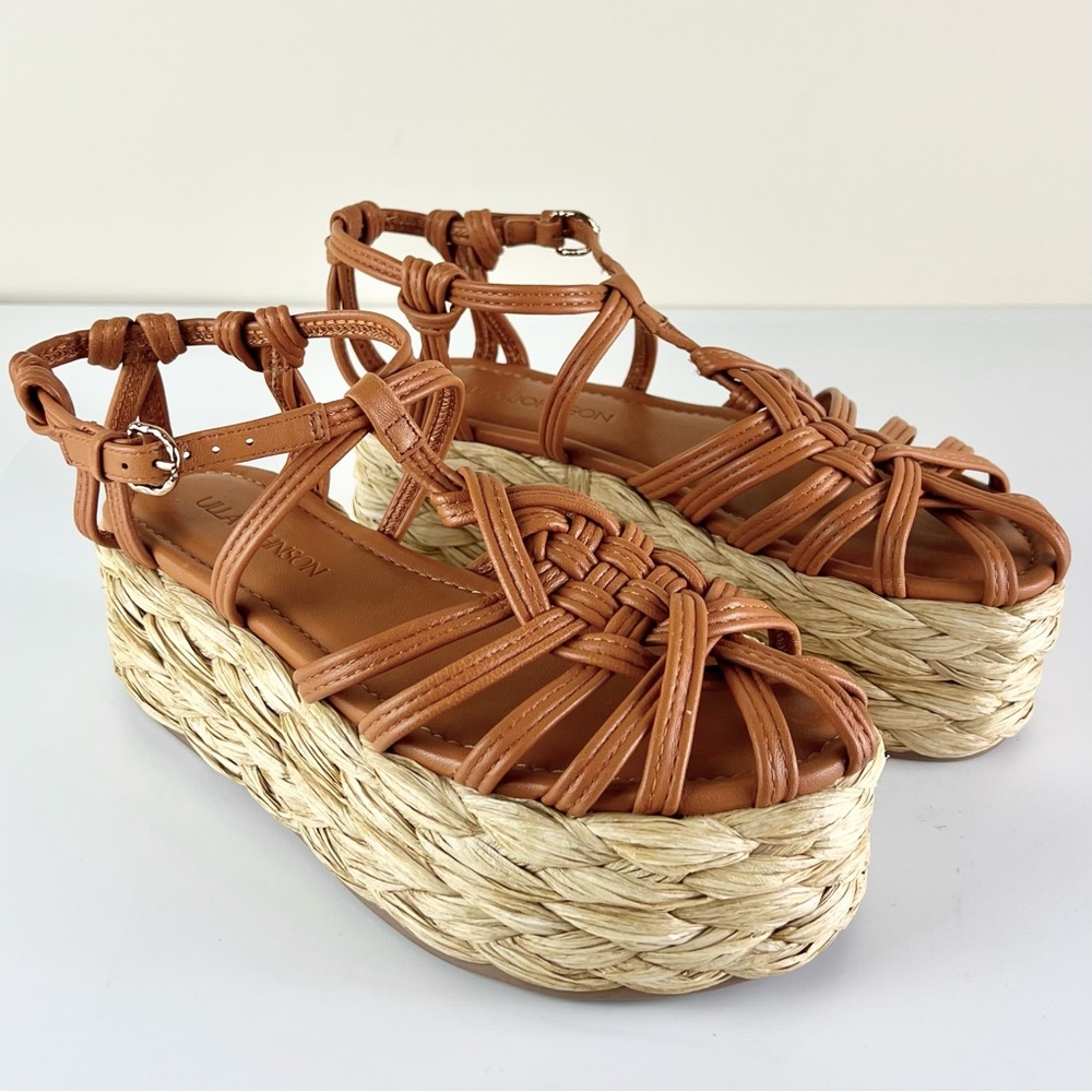 NEW ULLA JOHNSON LEATHER PLATFORM SANDALS - Picture 2 of 12